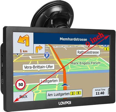 Lovpoi Wide Screen Car Gps Navigation System 9 Inch