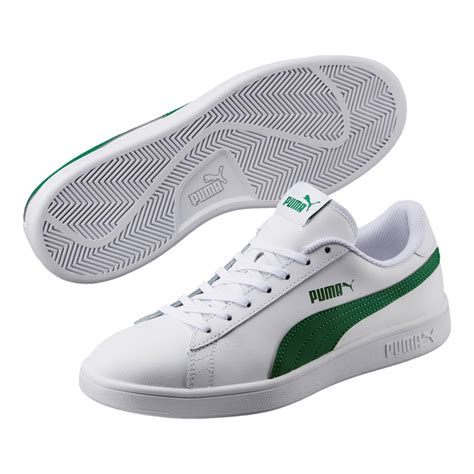 Buy Puma Smash V2 L Sneakers Men White Green Online Tennis Point Uk