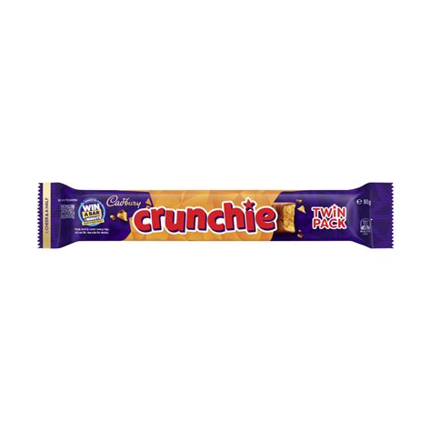 buy cadbury crunchie chocolate bars twin pack 80g coles