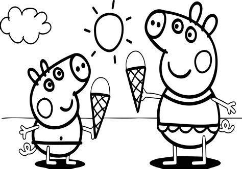 Peppa wutz ausmalbild kostenlos malvorlagen peppa wutz