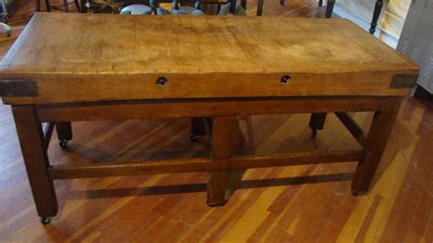 Find cripps in valentine (possible he may show up elsewhere, but that's where i saw him). Butcher Block Table at 1stdibs