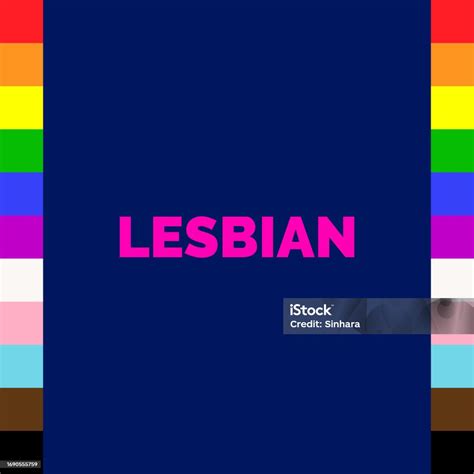 Lgbtqiap Lesbian Text Poster Stock Illustration Download Image Now