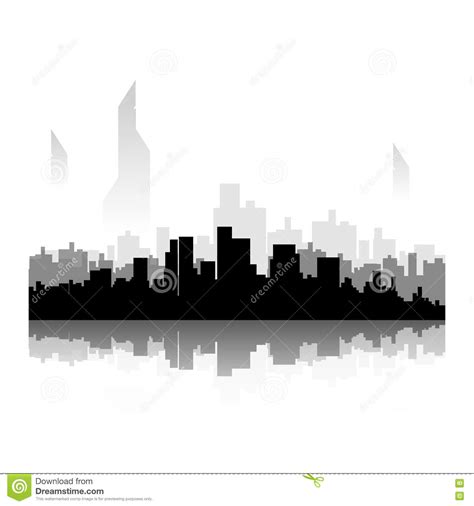 Black City Silhouette Stock Vector Illustration Of City 76797421
