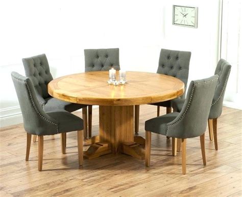 Light Oak Extending Dining Table And 6 Chairs Light Oak Round