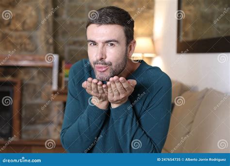 Very Cute Man Blowing Kisses Stock Image Image Of Kisses Expression