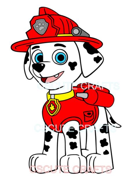 Marshall Paw Patrol Svg Download Paw Patrol Svg Cutting File Etsy