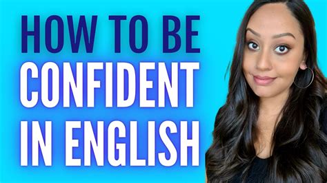 How To Be Confident In English Youtube