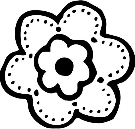 Flower Clip Art Black And White