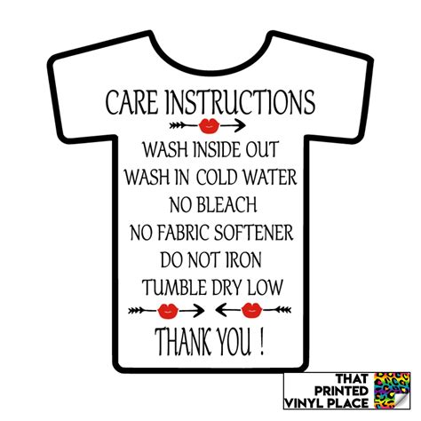 Washing Instructions Svg Care Instructions Card Svg Shirt Care Svg For