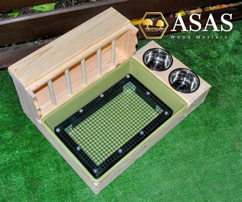 Large Bunny Rabbit Hay Feeder With Litter Box 2 Metal