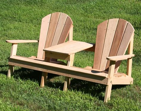 Creekvine Designs Cedar Adirondack Settee Rustic Outdoor Furniture
