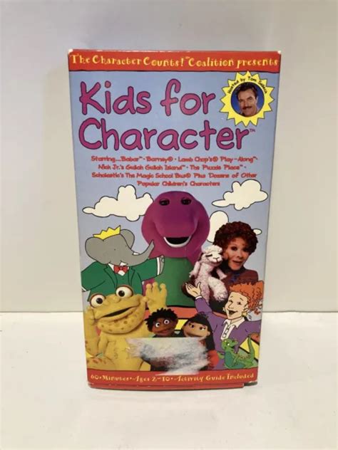 Kids For Character Barney Safety 1996 Vhs Tom Selleck Including