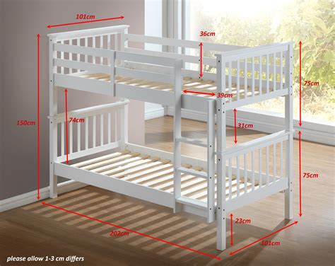 Stanley White Pinewood Bunk Bed Victors Choice Furniture