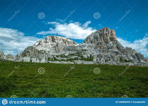 Panorama Of Sesto Dolomites From Tre Cime Di Lavaredo Italian Alps