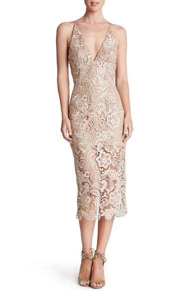 Dress The Population Marie Lace Midi Dress Nordstrom Colored Wedding Dresses Dress The