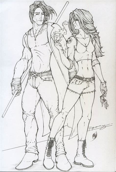 Rogue And Gambit By Patrick Hennings On Deviantart