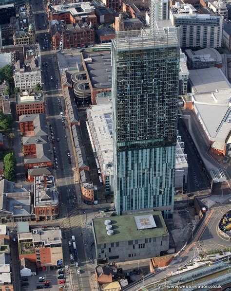 Hilton Aka Beetham Tower Manchester From The Air Aerial