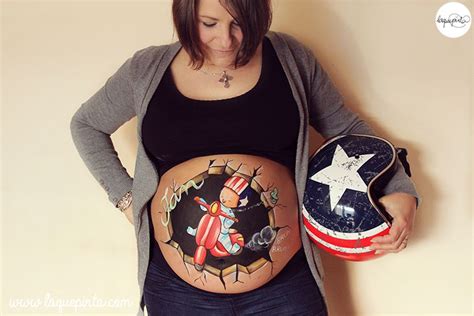 Pintura De Vientre Embarazado Dibujo Barriga Embarazada Embarazadas