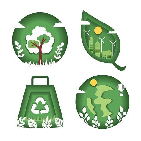 Four Eco Friendly Icons 13907864 Vector Art At Vecteezy