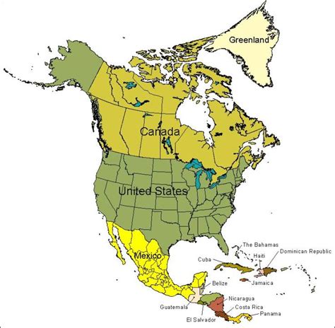North America Map Region City Map Of World Region City