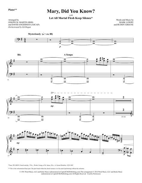 Download the pdf, print it and use our learning tools to master it. Mary, Did You Know? - Piano - Sheet Music at Stanton's Sheet Music