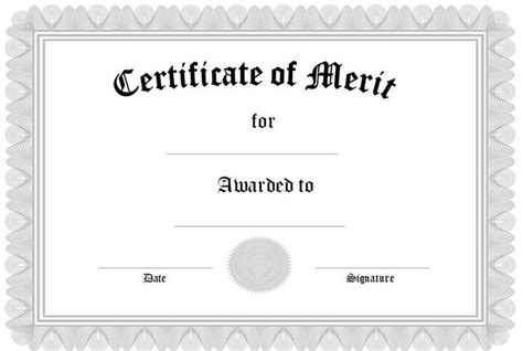 Certificate Of Merit Templates 10 Free Word And Pdf Formats