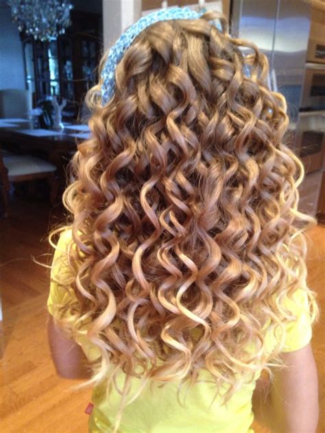 Spiral Curls Done With Small Barrel Curling Wand Long Hair Perm Wavey