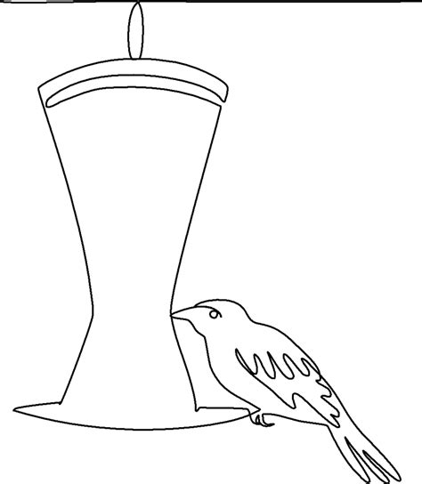 Bird Feeder Coloring Page