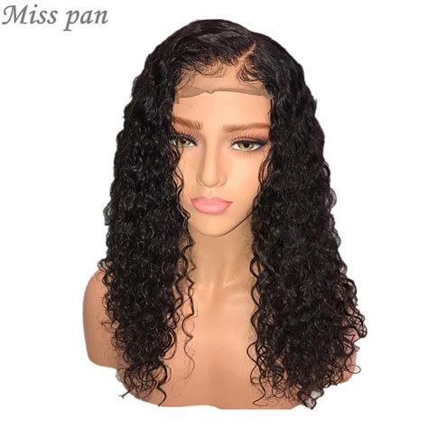 Brazilian Less Lace Front Full Wig Bob Wave Black Natural Looking Women