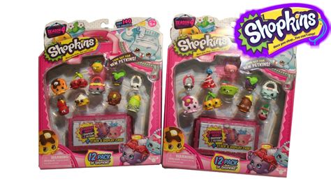 Shopkins Season 4 Unboxing 12 Packs Youtube