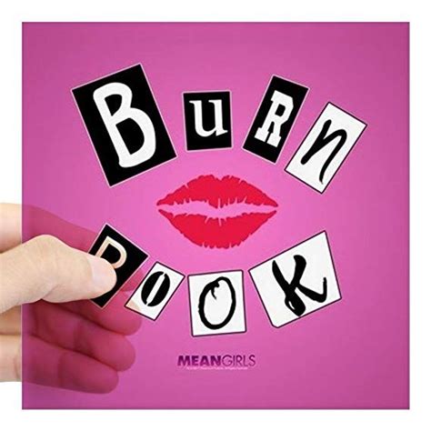 Cafepress Mean Girls Burn Book Square Sticker 3 X 3 Square Bumper