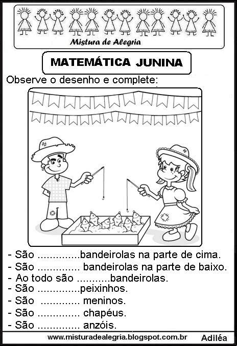 40 Atividades matemáticas Festa junina
