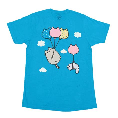 Size 2xl Pusheen Cat Balloons Unisex Style Licensed T Shirt