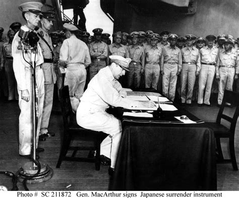 Surrender Of Japan 2 September 1945 Signing The Instruments Of Surrender
