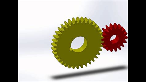 Solid Works Spur Gear Animation Youtube
