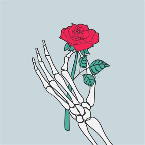 Skeleton Hand Rose Stock Illustrations 1154 Skeleton Hand Rose Stock