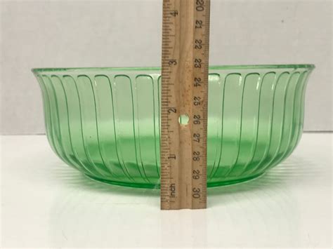 Vintage Hazel Atlas Ribbon Green Uranium Green Glass Etsy