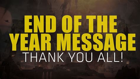 End Of The Year Message Thank You All Youtube