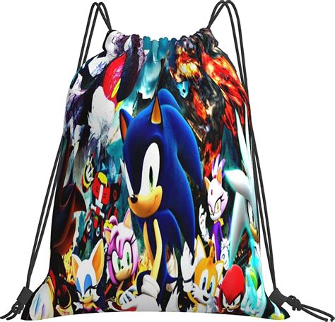 Sonic The Hedgehog Drawstring Bag For Girls Travel Storage Package