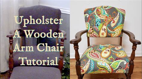 How To Upholster A Wooden Arm Chair Tutorial Youtube