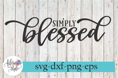 Simply Blessed Christian SVG Cutting Files