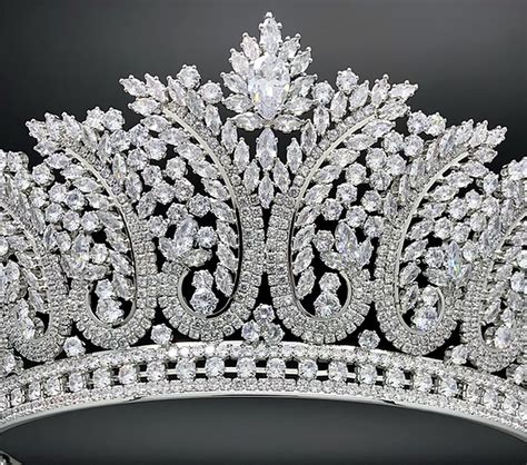 Stunning Silver Plated 3 Tall Cz Wedding And Quinceanera Tiara In 2021