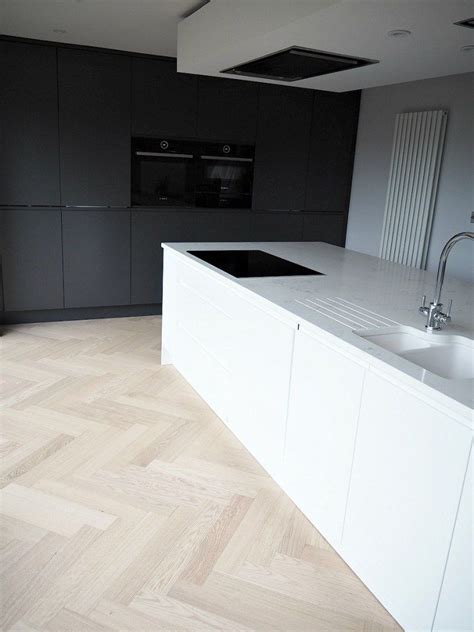 You may not want to go with a super modern floor when creating a. Our modern grey and white kitchen - the completed project ...