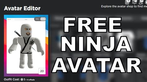 How To Make White Ninja Avatar For Free Roblox Youtube