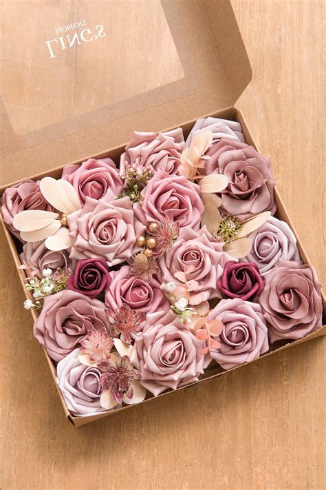 Dusty Rose Designer Flower Boxes In 2022 Foam Flowers Flower Boxes