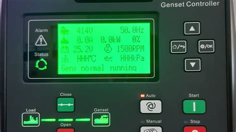 smartgen genset controller hgm6110n signal factory settings youtube