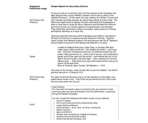 School Speeche 9 Examples Format Sample Examples