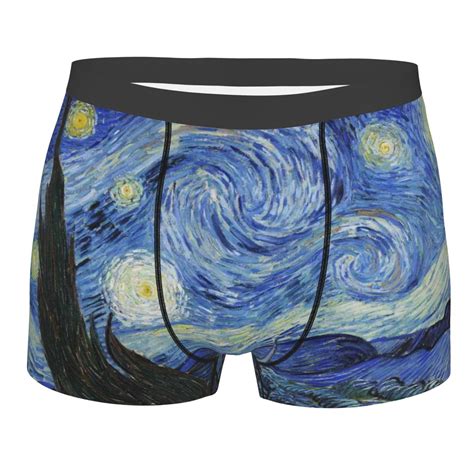 Bingfone The Starry Night Mens Underwear Casual Stretch Boxer Briefs