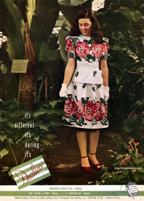 Darlene Summer Fashion Ad 1944 Vintage 1940s Summer Fashion 1940s