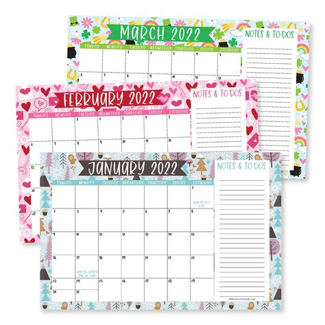 Large Desk Calendar 2022 2023 Doodle Desk Calendars 2022 Academic